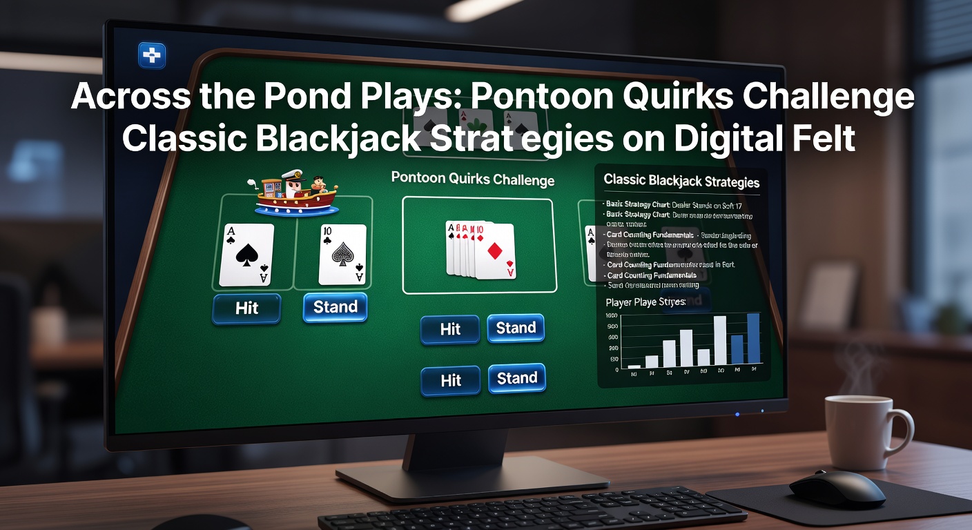 Digitale Pontoon-tafel met kaarten en fiches, typisch voor online platforms over de oceaan