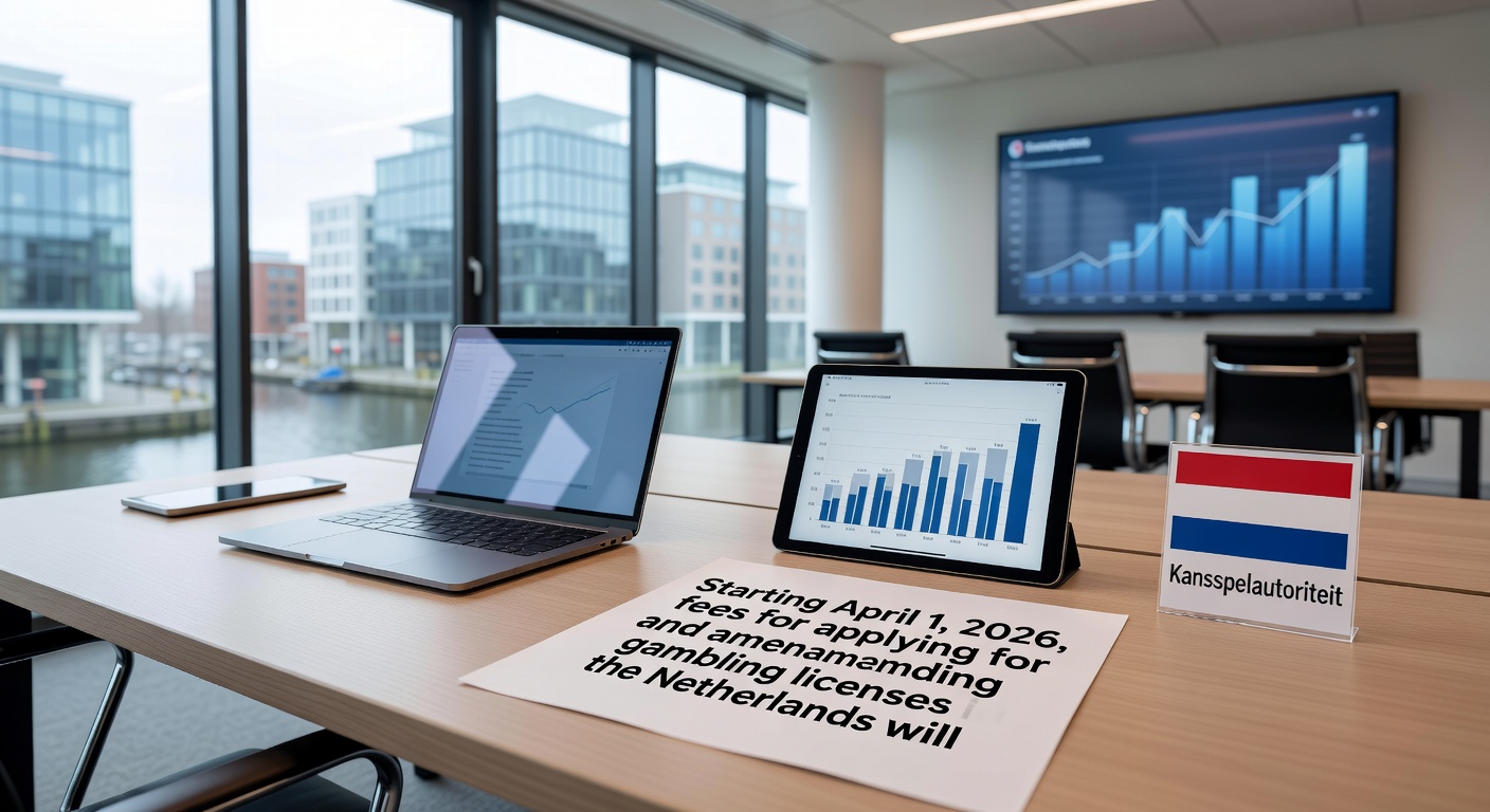 Overzicht van KSA-kantoor met documenten over tariefverhogingen voor goklicenties