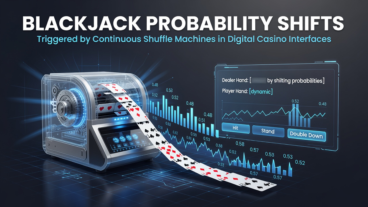 Continue shuffle machines in digitale blackjack interfaces tonen mechanische kaartschuifsystemen naast virtuele tafels