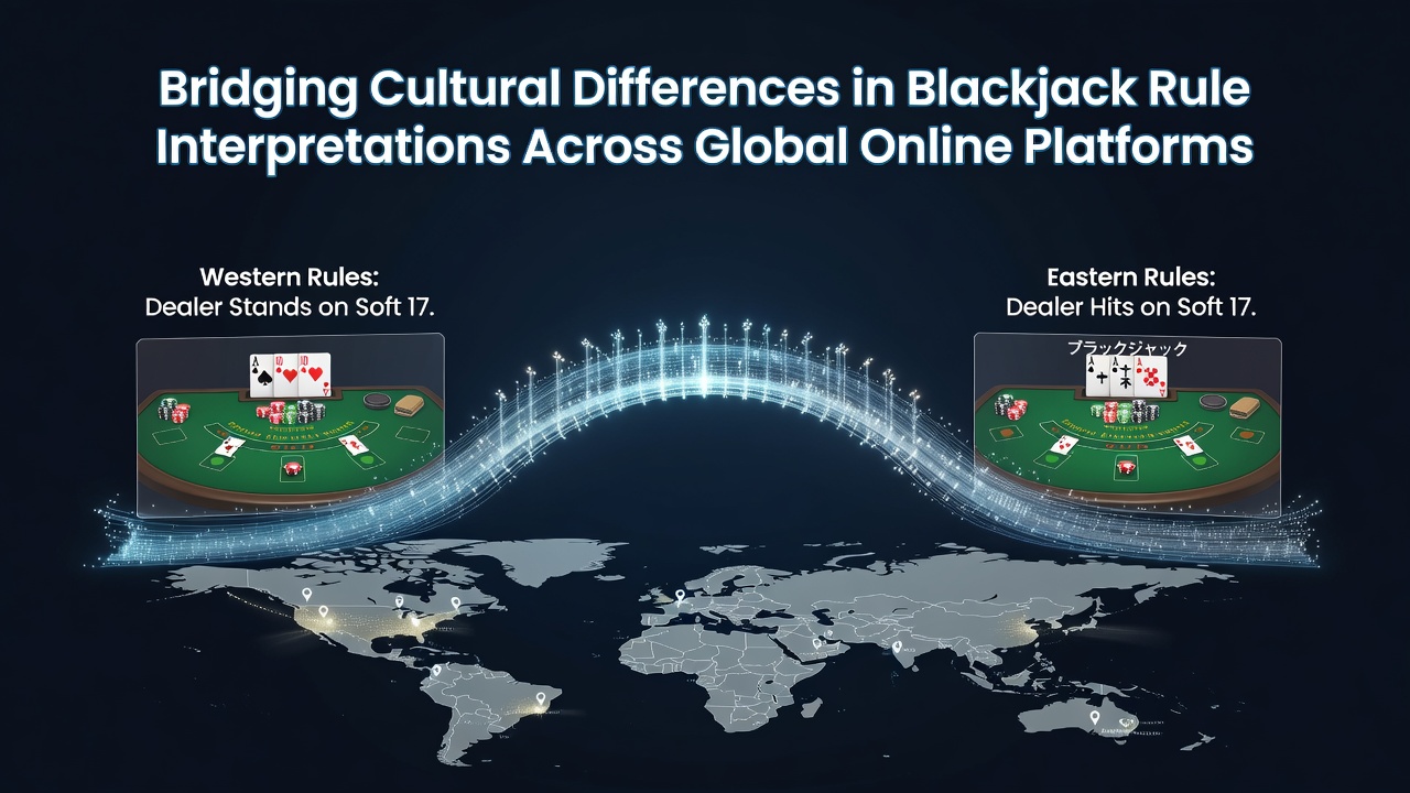 Illustratie van blackjack tafels met culturele invloeden uit verschillende regio's