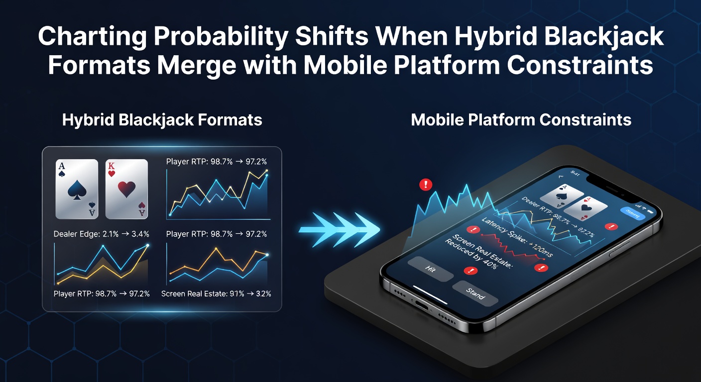 Hybride blackjack interface op mobiel apparaat met waarschijnlijkheidsgrafieken