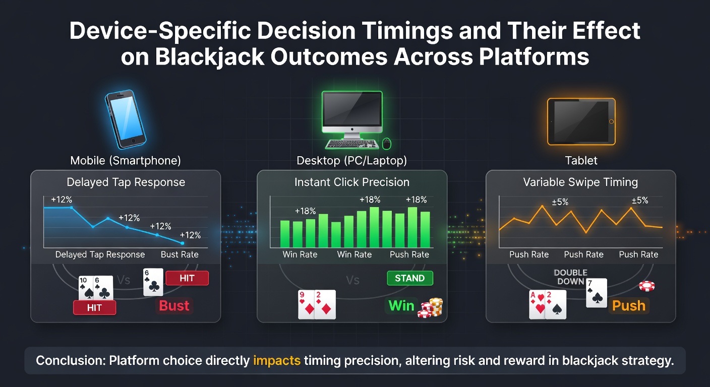 Vergelijking van beslissingstijden op mobiele en desktop blackjack interfaces