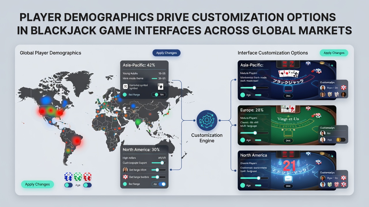 Wereldwijde blackjack interfaces aangepast aan diverse spelerdemografieën
