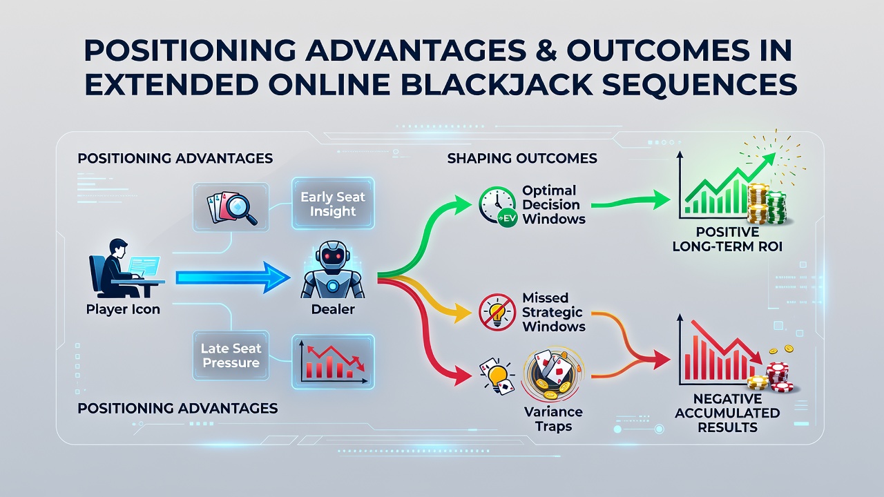 Diagram van bonusintegratie en positionering in blackjack